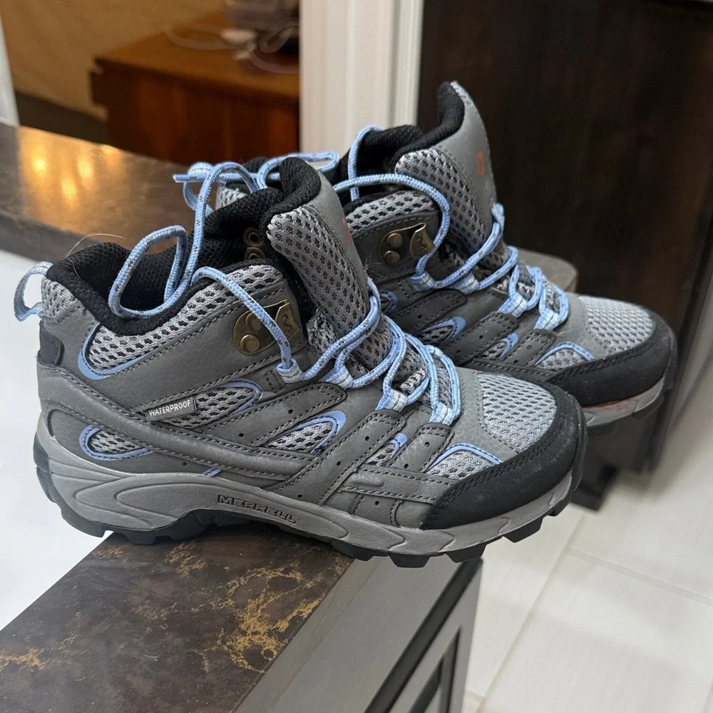 Merrell 1.5 WIDE Kids' Gray and Blue Sneakers - Waterproof